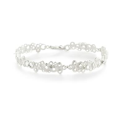 bracelet with lace look in silver